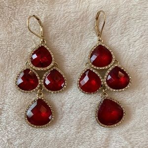 Beautiful Red crystal cocktail earring!